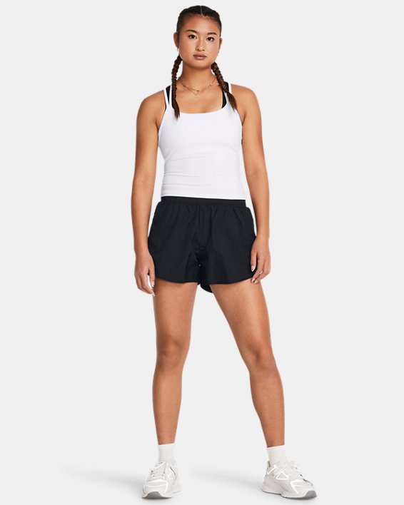 กางเกงขาสั้น UA Vanish 3" Crinkle สำหรับผู้หญิง in Black image number 2